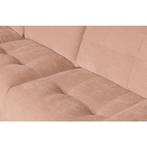 Bar Chaise Longue Geweven Stof Links Roze