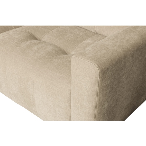 Bar Chaise Longue Geweven Stof Links Zand