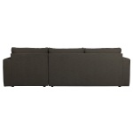 Bar Chaise Longue Geweven Stof Rechts Antraciet