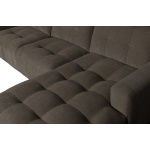 Bar Chaise Longue Geweven Stof Rechts Antraciet