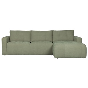 Bar Chaise Longue Geweven Stof Rechts Groen