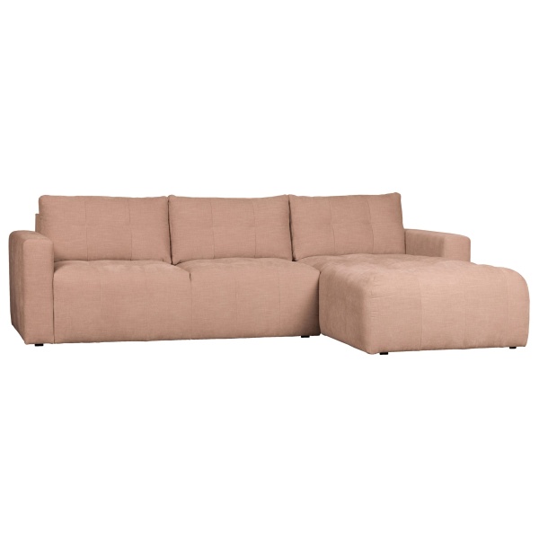 Bar Chaise Longue Geweven Stof Rechts Roze