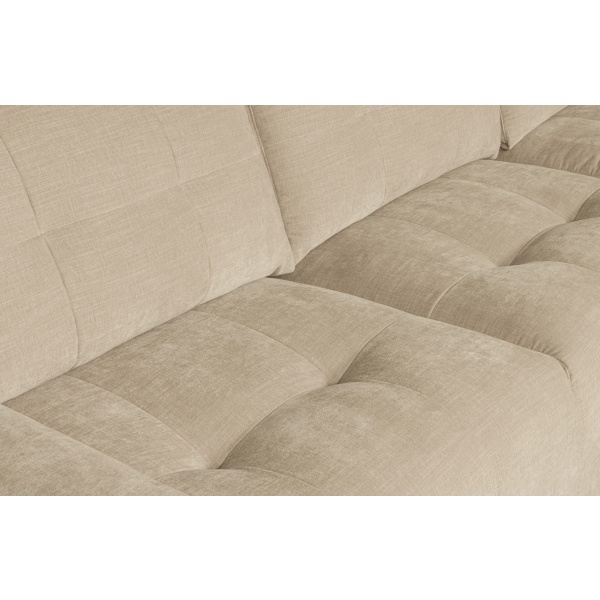 Bar Chaise Longue Geweven Stof Rechts Zand