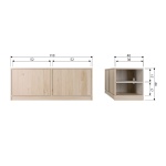 Modulair Onderkast 110cm Eiken Naturel Mat [fsc]