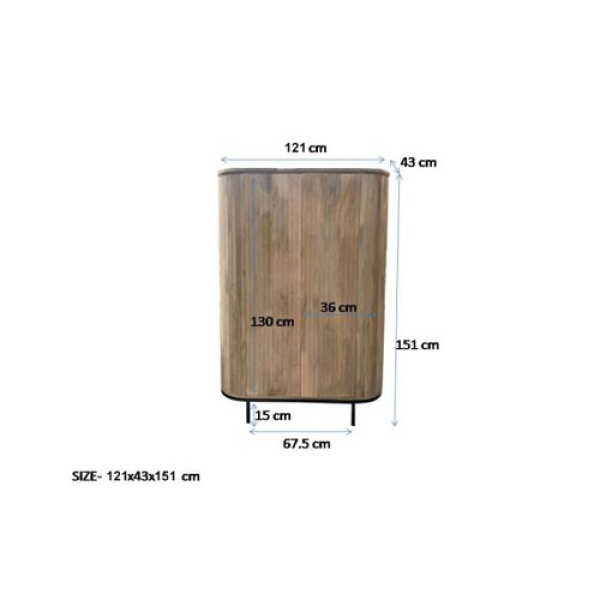 Wandkast Noor Natural 150 cm