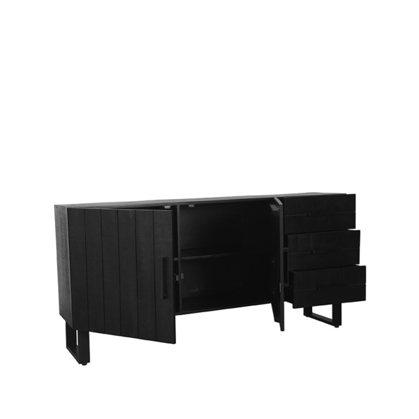 Dressoir Santos - Zwart - Mangohout