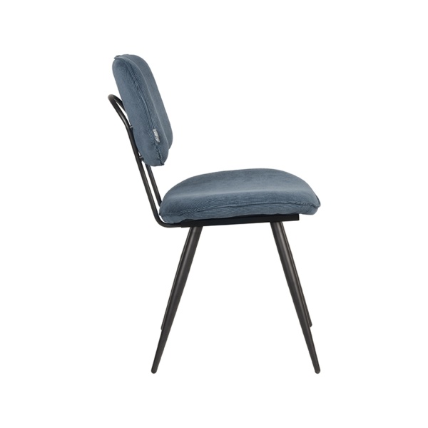 Eetkamerstoel Vic - Blauw - Ribcord