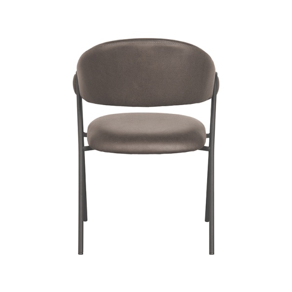 Eetkamerstoel Lowen - Antraciet - Microfiber