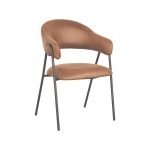 Eetkamerstoel Lowen - Cognac - Microfiber
