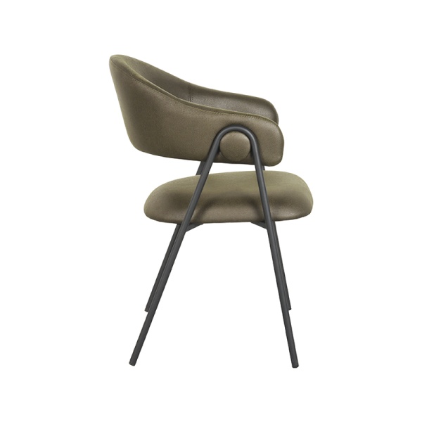 Eetkamerstoel Lowen - Army green - Microfiber