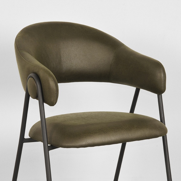Eetkamerstoel Lowen - Army green - Microfiber