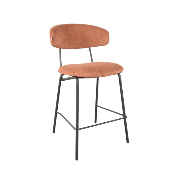 Barkruk Zack - Rust - Ribcord - Zithoogte 65