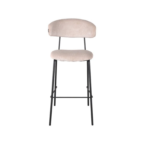 Barkruk Zack - Naturel - Ribcord - Zithoogte 78