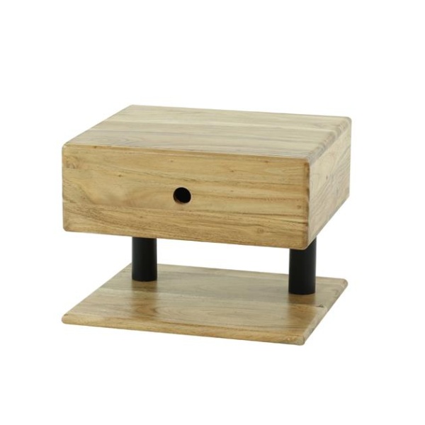 Nachtkastje 1L shelve / Massief acacia naturel