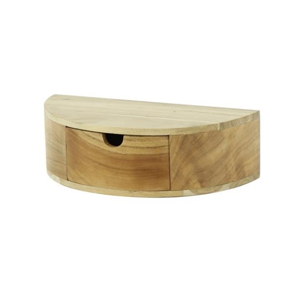 Nachtkastje 1L curve / Massief acacia naturel