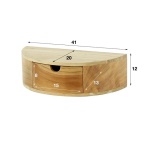 Nachtkastje 1L curve / Massief acacia naturel