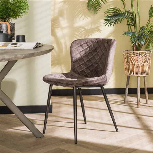 Stoel bend velvet / Taupe velours