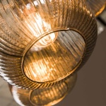 Hanglamp 4+3 stripe smoke / Grijs