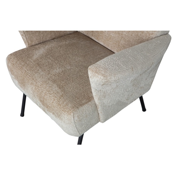 Muse Fauteuil Grof Geweven Stof Naturel
