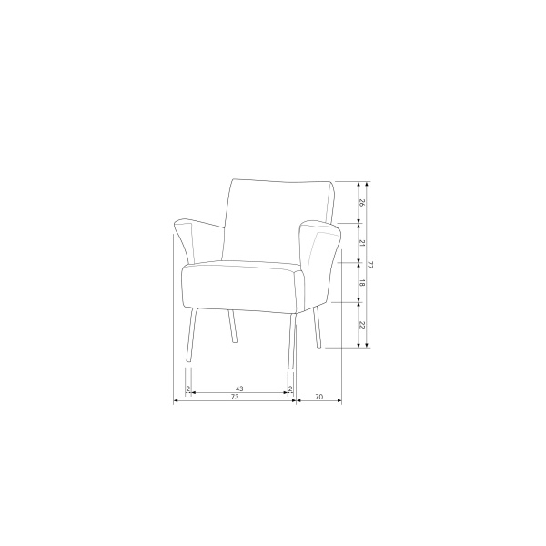 Muse Fauteuil Grof Geweven Stof Naturel