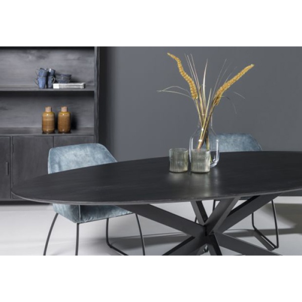 Eettafel Oslo Ovaal Acacia Black 240