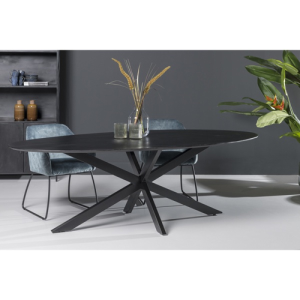 Eettafel Oslo Ovaal Acacia Black 210