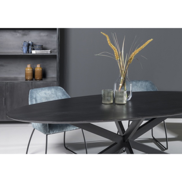 Eettafel Oslo Ovaal Acacia Black 210