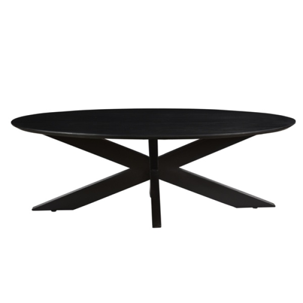 Salontafel Oslo Ovaal Acacia Black 130