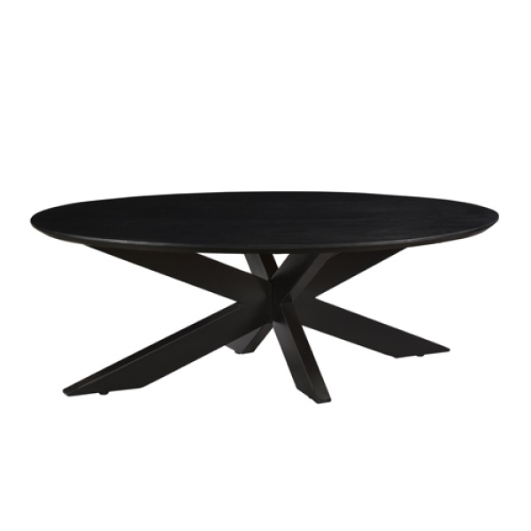 Salontafel Oslo Ovaal Acacia Black 130