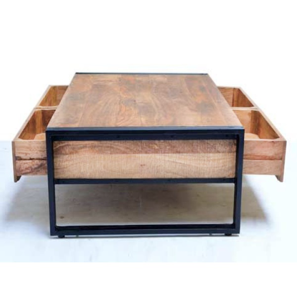 Salontafel Construction 4 Lades Large Warm Brown