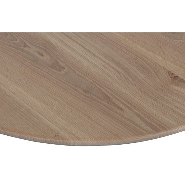 Combi-tablo: Organisch Eiken 130x130 & 2-stand Poot Zwart