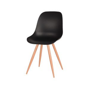 Set V 2 - Eetkamerstoel Rimini - Zwart - Kunststof