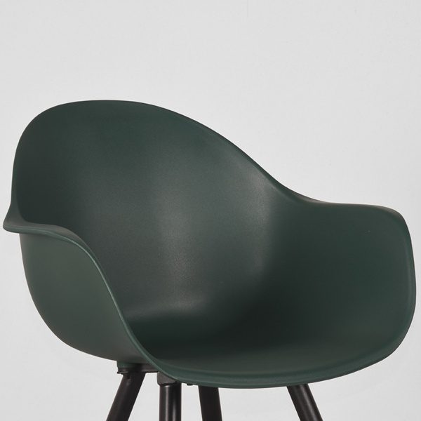 Set V 2 - Eetkamerstoel Luca - Groen - Kunststof