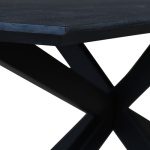Eettafel Swiss Edge 180 Mangohout Zwart
