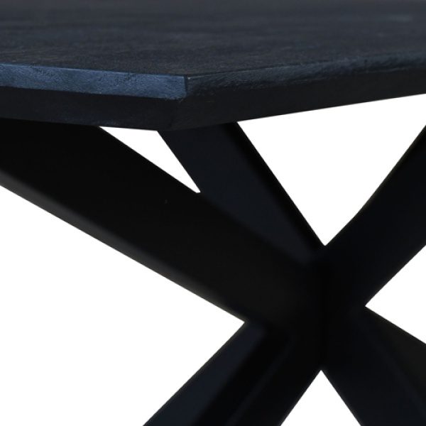 Eettafel Swiss Edge 180 Mangohout Zwart
