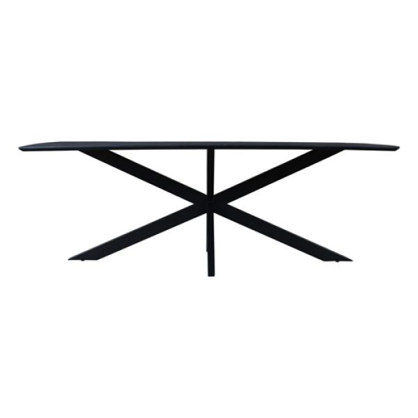 Eettafel Swiss Edge 240 Mangohout Zwart