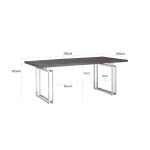 Eettafel Tuxedo 230 (Silver)