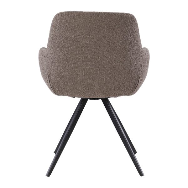 Eetkamerstoel Doreen Boucle Brown Draaibaar