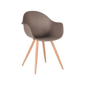 Set V 2 - Eetkamerstoel Parma - Coffee - Kunststof