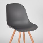 Set V 2 - Eetkamerstoel Rimini - Antraciet - Kunststof