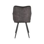 Eetkamerstoel Noud 55x60x87 cm - Antraciet - Velours