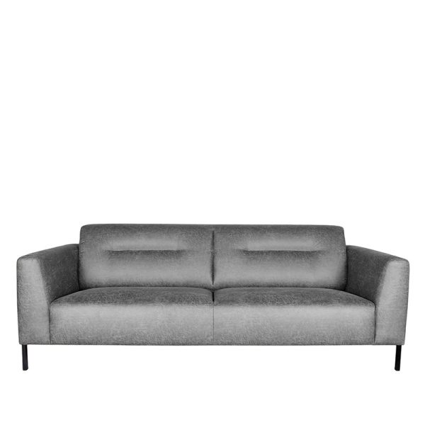 Bank Napoli - Grijs - Microfiber - 3-Zits