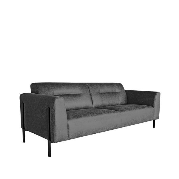 Bank Napoli - Antraciet - Microfiber - 3-Zits