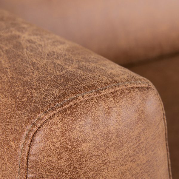Bank Napoli - Cognac - Microfiber - 2,5-Zits
