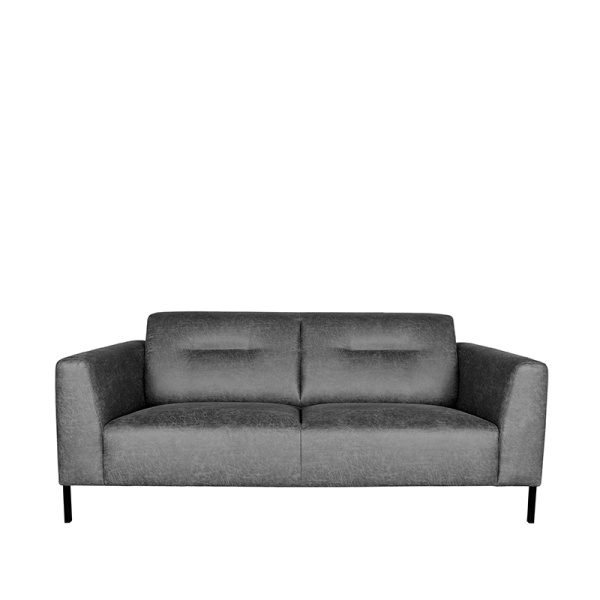 Bank Napoli - Antraciet - Microfiber - 2,5-zits