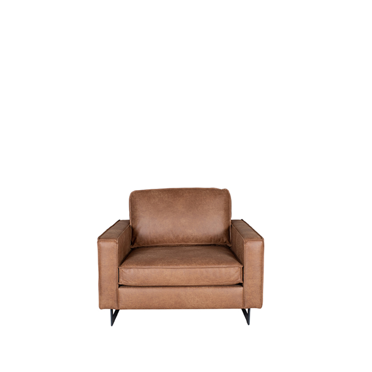 Bank Arezzo - Cognac - Microfiber - 1-Zits