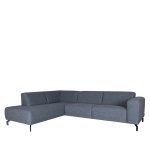 Bank Fano - Antraciet - Texture - Ottomane + 2,5-Zits