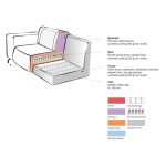 Bank Trento - Cognac - Microfiber - 2-Zits