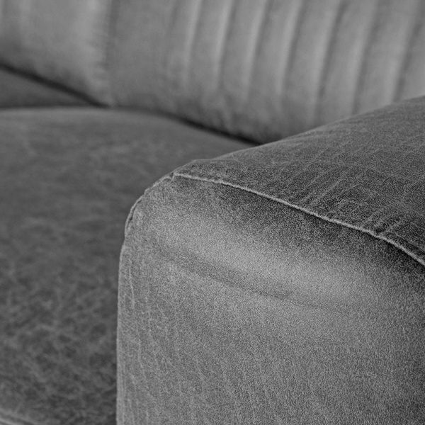 Bank Trento - Antraciet - Microfiber - 2-Zits