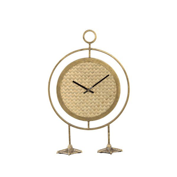 Jelko Natural Rattan table clock